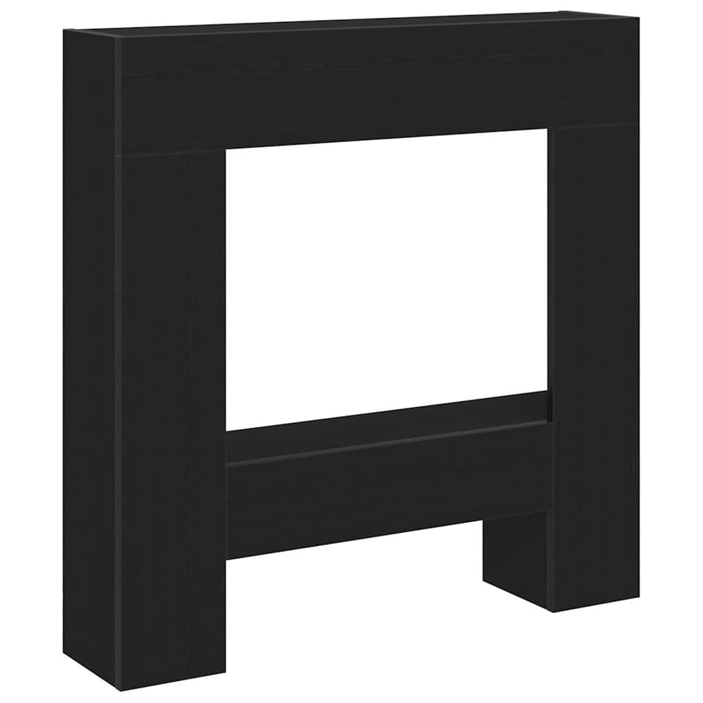 Fireplace Surround Black Oak Effect 81 x 18 x 82 cm Wood Based Material