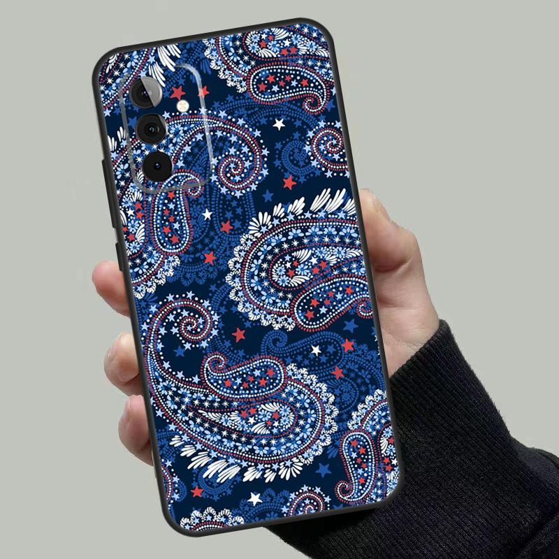 Bandana Seamless Pattern Case For Samsung Galaxy A06 A16 A26 A36 A56 A53 A32 A52 A33 A13 A55 A35 A15 A14 A34 A54 A17