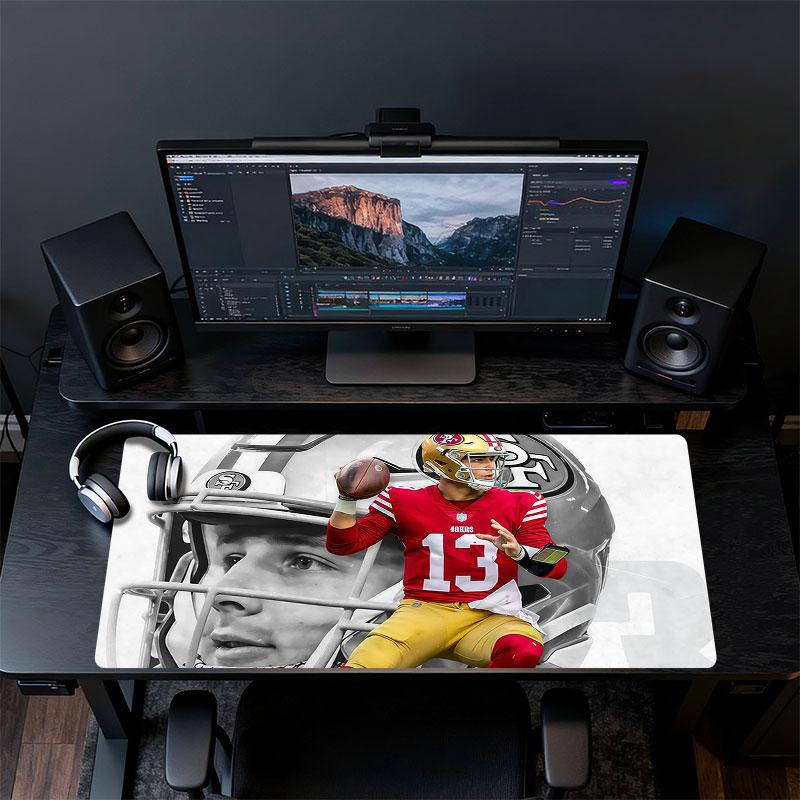 Purdy Mouse Pad, Large Gaming Desk Mat, Non-slip XXL Mousepad for Laptop & Tablet, Mini PC Playmat with Stitched Edges