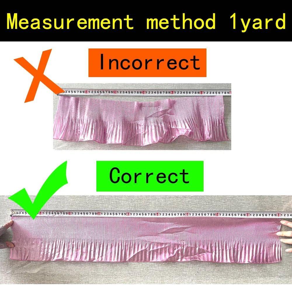 1 Yard Big Wave Lace Fabric 15cm Wide Pleated Ruffle Lace Fabric New Pleat Mesh Organza