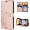Case for Xiaomi Redmi Note 14 5G (not for 4G) Protection Shockproof Flap Synthetic Leather Pink Butterfly Pattern