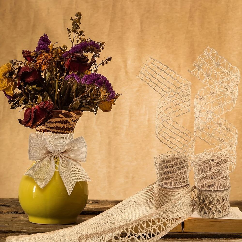 4 рулона DIY мешковина лента сетка винтажная лента декор подарочная упаковка кружево