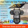 V380 Solar 4G Triple-Lens Wireless Yard Light Camera with Low Power Consumption.