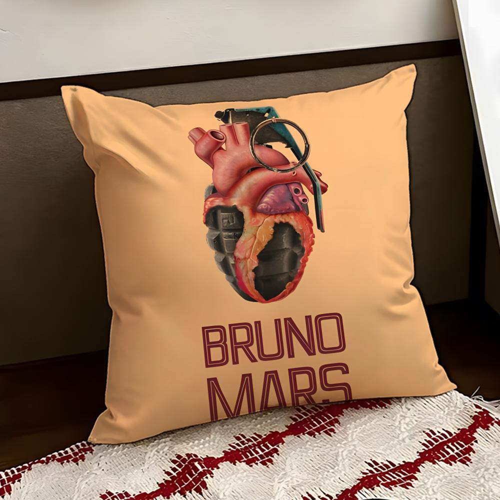 BBruno Mmars Чехол на подушку для певицы Двусторонний Мягкий Прочный Чехол на подушку для дома Автомобиля Многоцелевое Использование для Ежедневного Комфорта