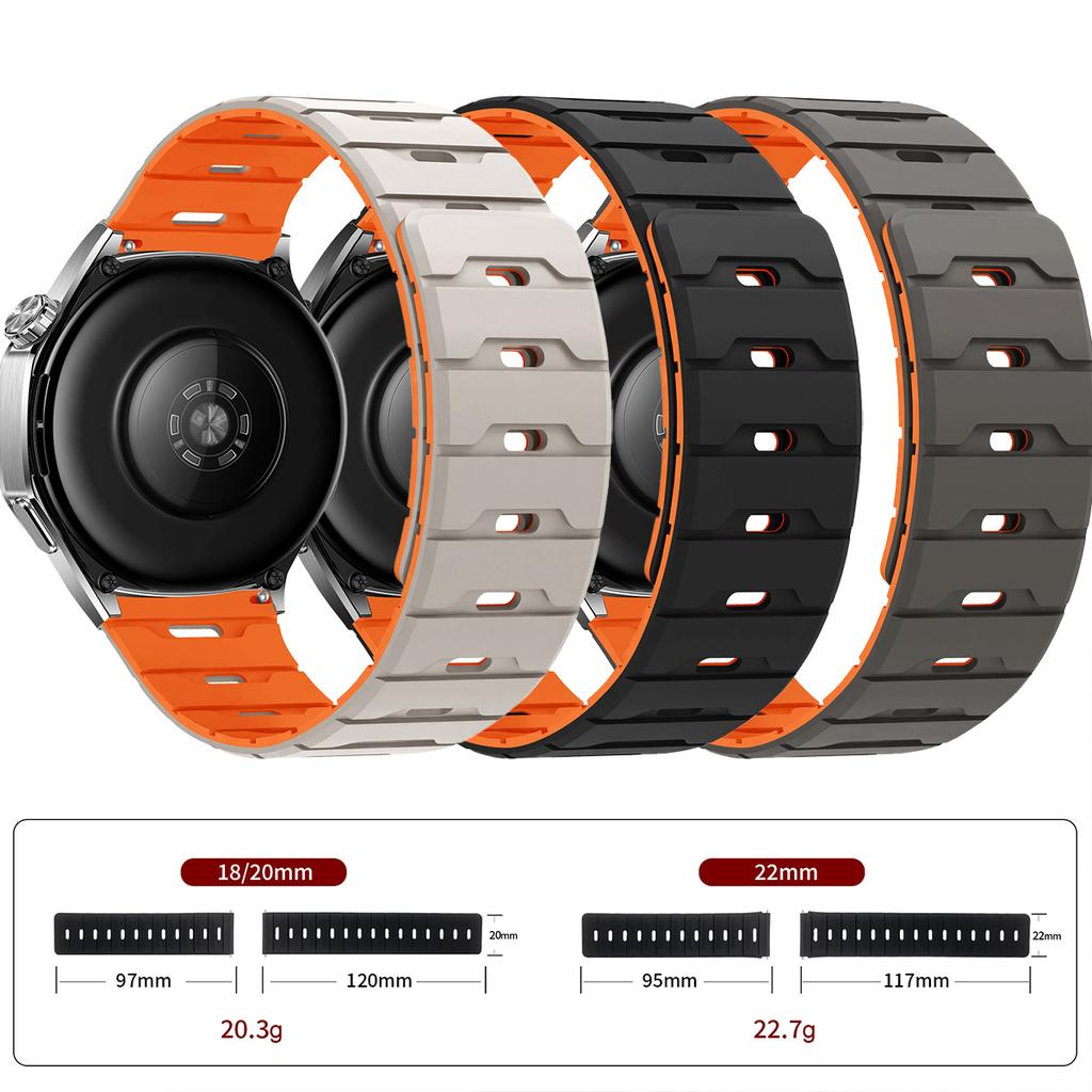 18мм 20мм 22мм Силиконовый ремешок для Huawei Watch GT6 GT5 6Pro GT4 46мм Магнитный ремешок для Samsung Galaxy Watch 7 6 5 4 Classic 5Pro