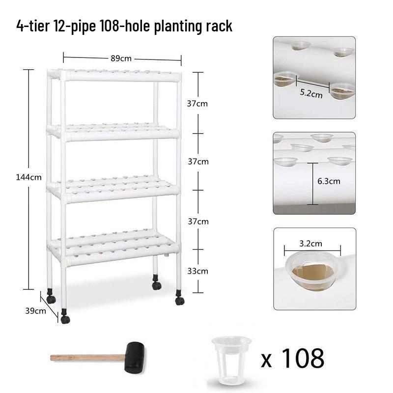 Hydroponic Pipe-Style Vegetable Planter: Automated Multi-Layer Aquaponics Rack