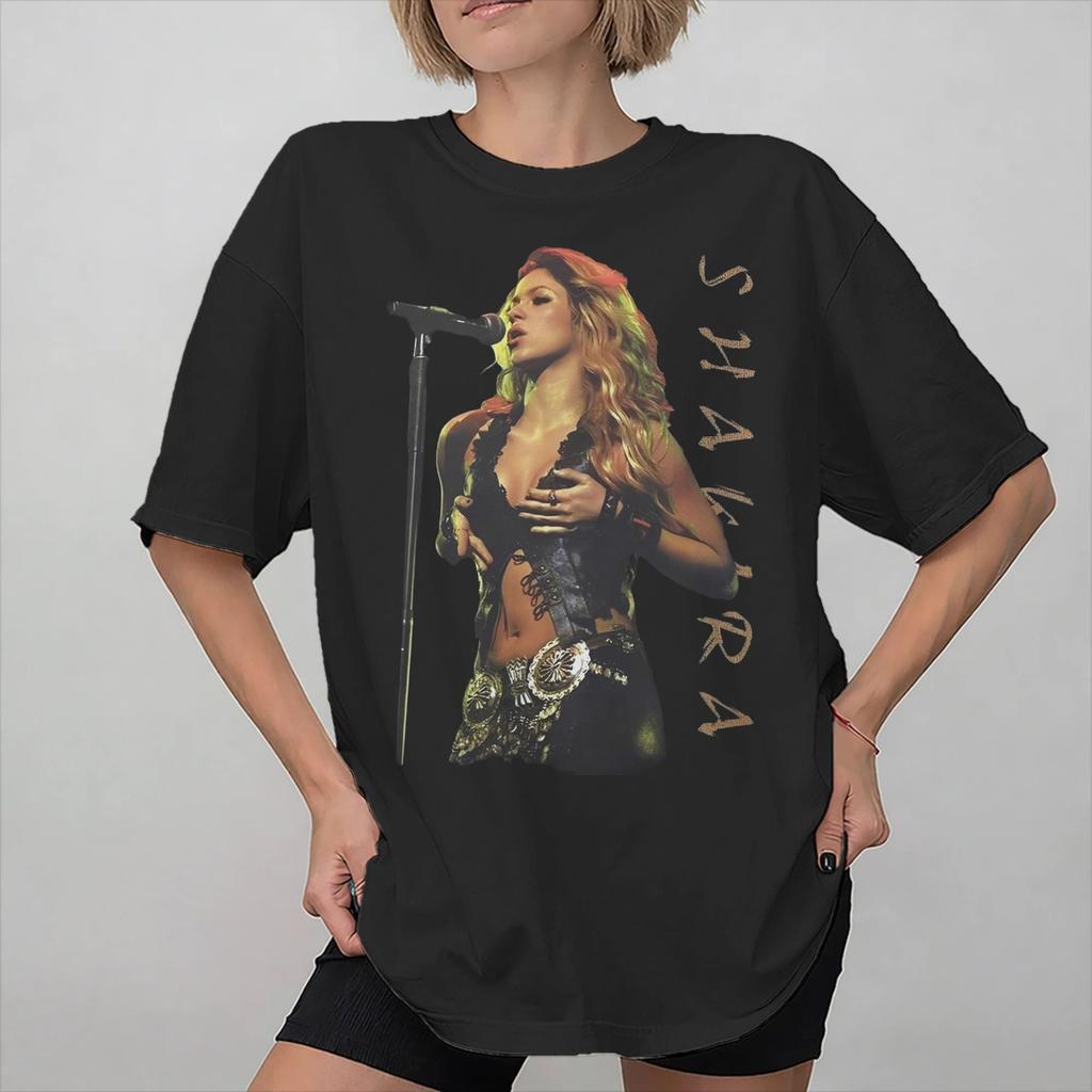 Shakira Las Mujeres Ya No Lloran World Tour Accessories Unisex Women T Shirts Cotton Tee Graphic Printed Tops Tshirt