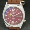 ВОССТАНОВЛЕННЫЕ ВИНТАЖНЫЕ МУЖСКИЕ ЧАСЫ SEIKO 5 AUTOMATIC 7009A JAPAN С КРАСНЫМ ЦИФЕРБЛАТОМ a433563-2 R117-a433563