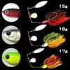 Double Willows Silicone Skirt Spinner Lures Baits Artificial Fishing Baits Swim Jigs  Baits for Freshwater Saltwater