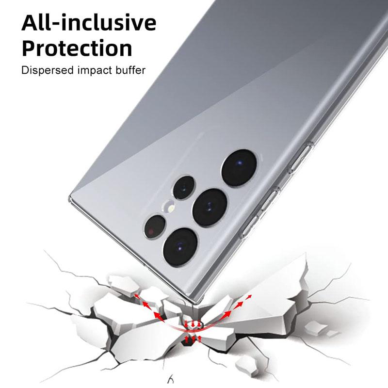 Прозрачный силиконовый чехол Crystal для Samsung Galaxy S25 Ultra S24 S23 S22 S21 FE Ultra Plus Мягкая ультратонкая задняя крышка Чехлы Fundas
