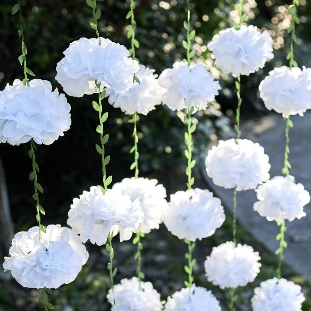 Tissue Paper Hanging Artificial Flowers 2.5m Artificial Flowers Garland  Birthday Party Decorations