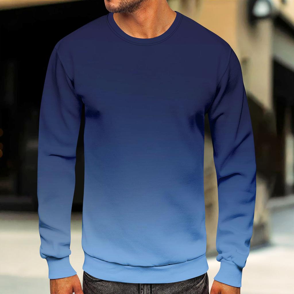 Мужские топы с круглым вырезом, мужской повседневный модный пуловер с длинным рукавом и круглым вырезом