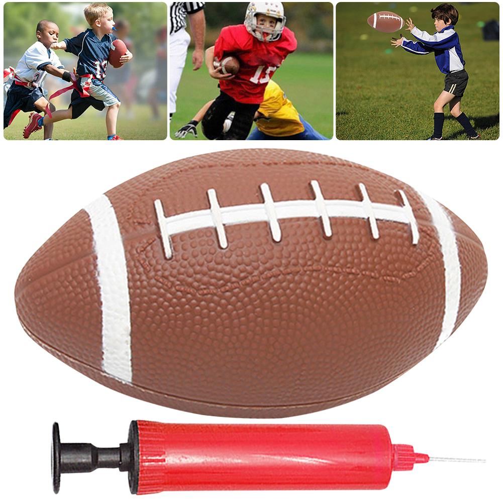 Teenagers Rugby Ball American Football Inflatable Child Toys Footballs with Inflator Small Rugby Ball for Children Teaching