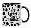 See Good In All Things 11 Oz Ceramic Coffee Mug Inspirational Quotes Employee Boss Coworkers Birthday