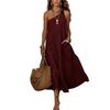 Women S One Shoulder Sleeveless Solid Color A Line Dress