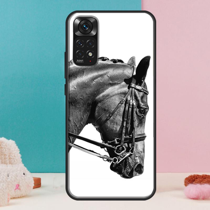 Чехол-скетч с лошадью для Xiaomi Redmi Note 14 13 12 Pro 11 9 10 9S 10S 11S 12S Redmi 14C 13C 10C 12C