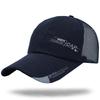 WHITE FANG Hat Mesh Sports Cap Long Brim Wide Brim Logo Golf Running CA212 Men's (01 Navy)