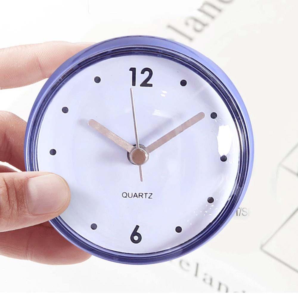 Kitchen 3D Minimalist Battery Powered Mini Sucker Wall Clock Wall Watch Home Decor Shower Clocks