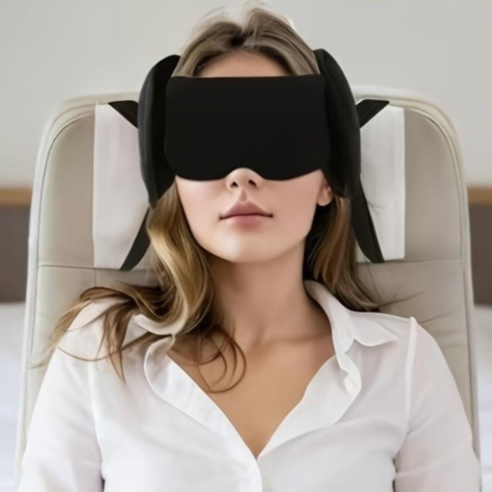 1 Набор Мягкая 3D-контурная Подушка для Путешествий Регулируемая Подушка для Шеи в Дорогу с Маской для Сна Затеняющая Самолет