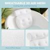 Polyester Fiber Bath Pillow White Bathtub Headrest Practical Bathtub Cushion  Back Neck Support