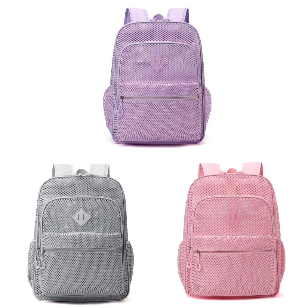 Modern Mesh Laptop Backpack With Breathable Polyester For Students And Travel