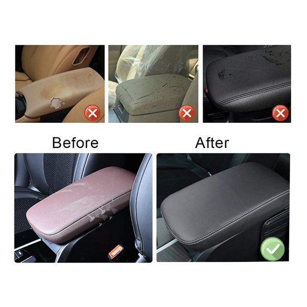 Black PU Leather Armrest Cover for BMW X3 Console