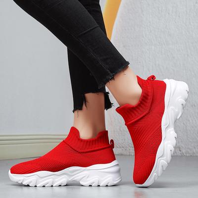 Модная женская обувь Осень Ленивая сетчатая обувь Большой Новый Толстая подошва Дышащая Пара Спортивная Универсальная Уличная Обувь для отдыха для пеших прогулок Мужская