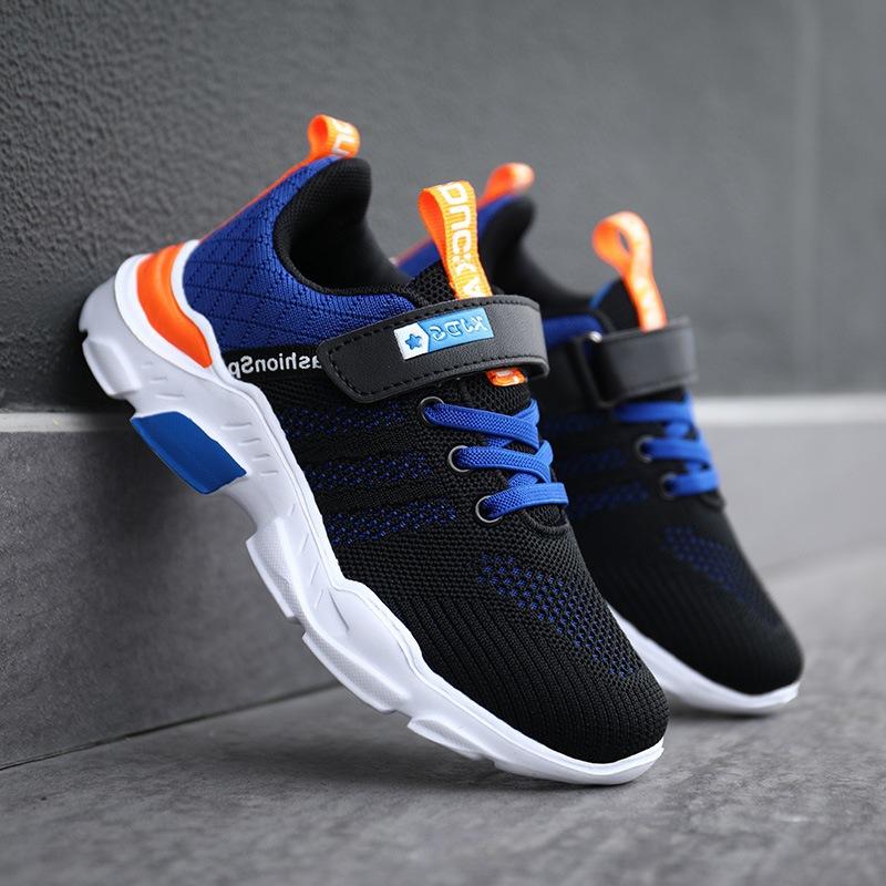 Jinjiang Dachang New Students Spring Children's Sports Shoes Boys Fly Woven Breathable Casual Shoes Big Middle School Children Running Shoes