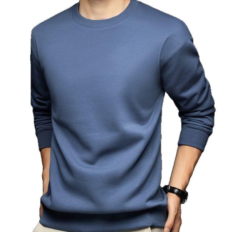 TOMMY Оригинальный мужской повседневный пуловер с круглым вырезом и длинным рукавом из хлопка