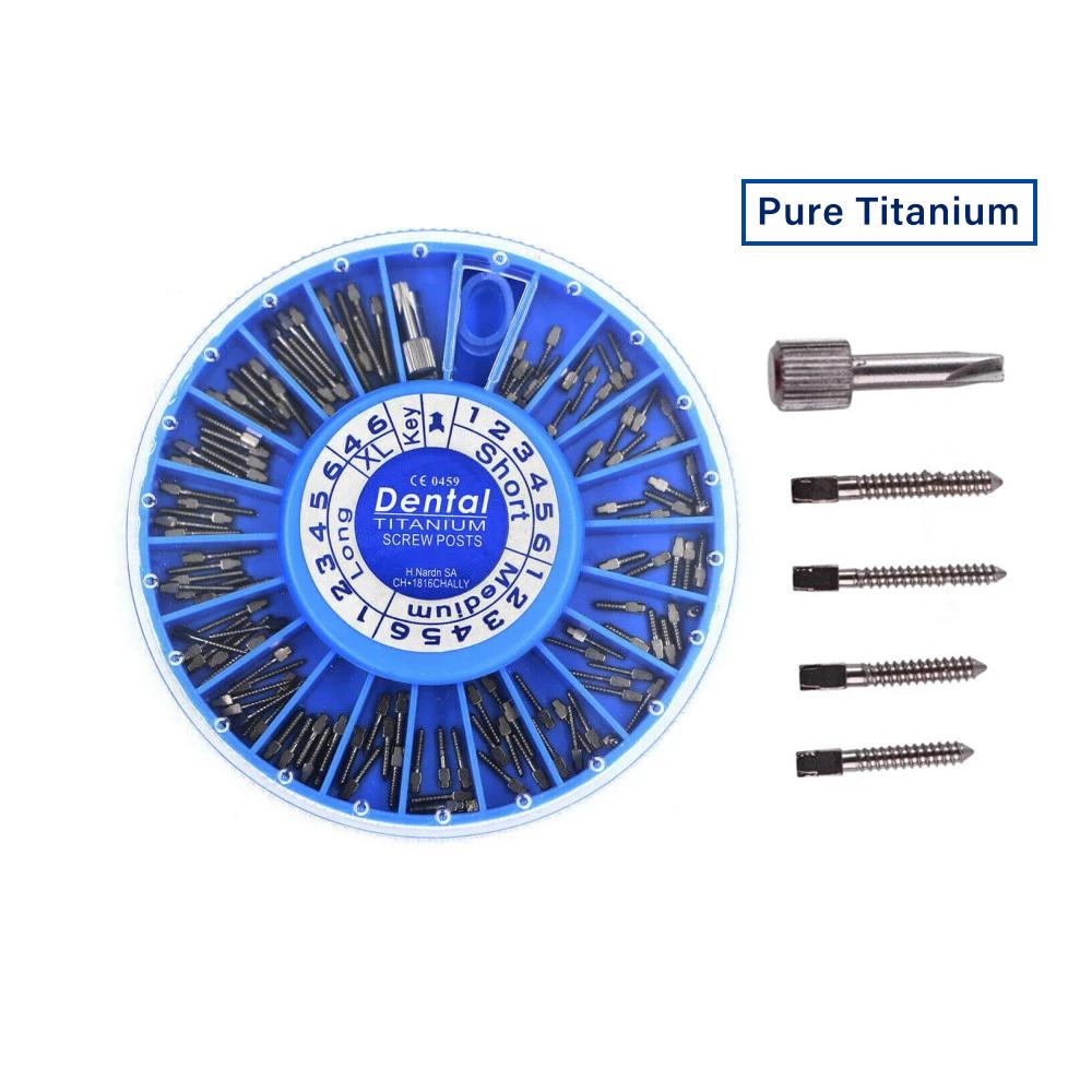 Стоматологическая отвертка, сверло для ногтей из чистого титана, низкоскоростная дрель для свайных каналов, оральные сверла с медленной резьбой, позолоченные