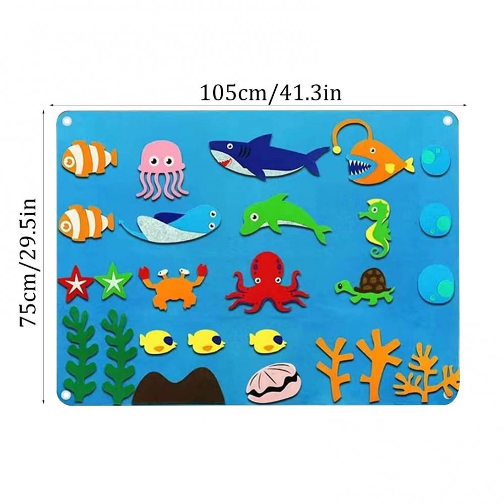 Набор досок для рассказов из фетра для детей, трехмерный тематический игровой набор для рассказывания историй, 3,44 фута, образовательный интерактивный игровой набор с крючками, многоразовая обучающая доска