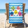 Ultra-Soft Beach Towel with Shark Theme,Ideal for Pool - Camping, Diving - Perfect Travel Essential, Vibrant Beach Towel.