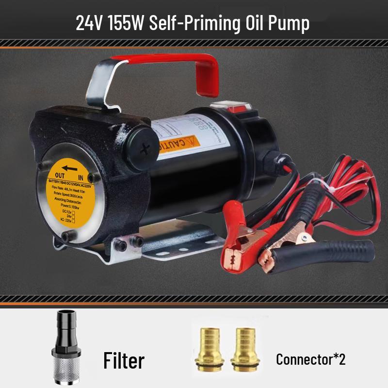 High-Power Diesel Electric Self-Priming Oil Transfer Pump, 12V/24V/220V, 550W Vehicle-Mounted Fuel Dispenser
