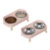 Elevated Dog Bowl Set Splash Proof Multifunctional Integrated Raised Dog Food and Water Bowls for Home