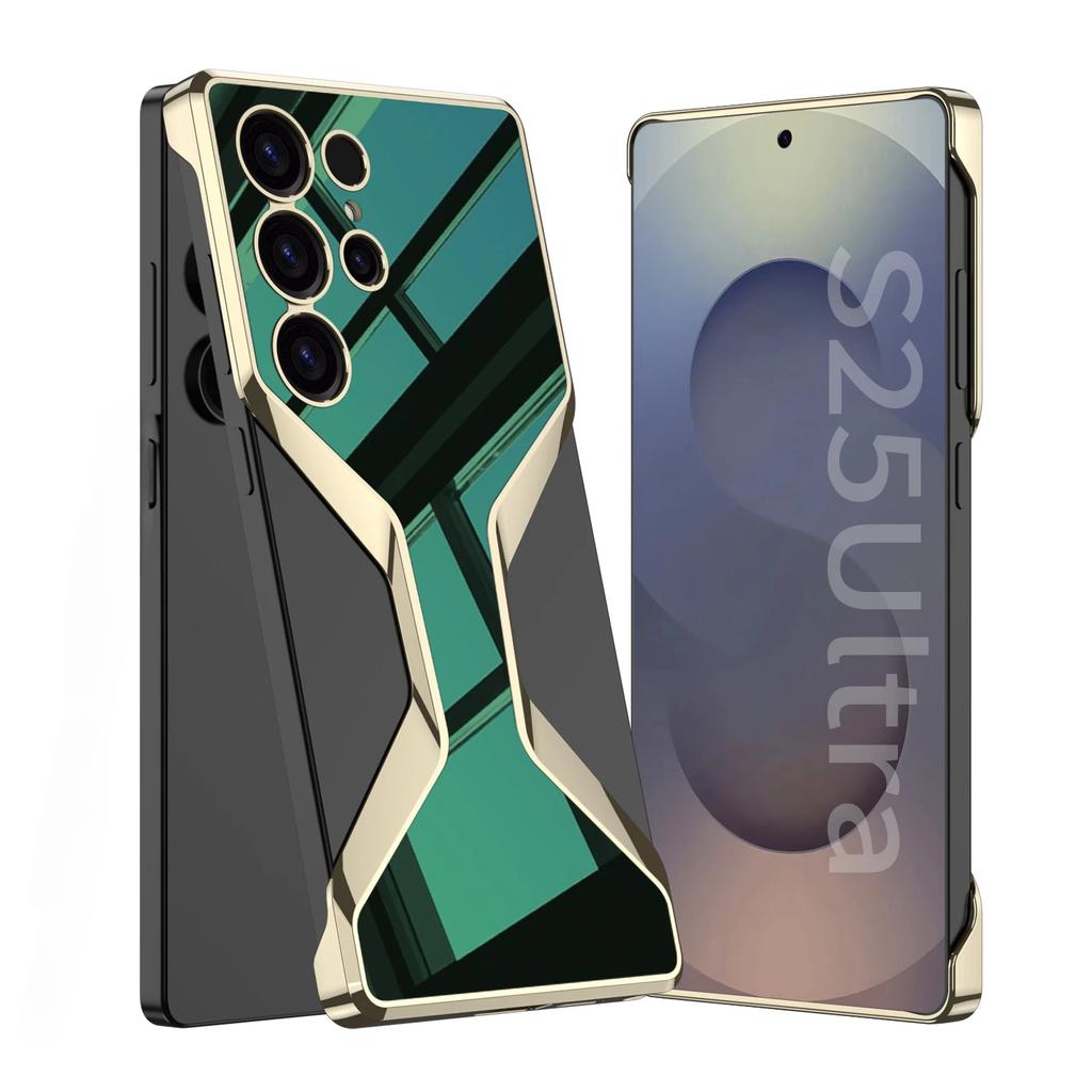 Гальванизированный кожаный чехол для телефона Galaxy S25 Ultra для Samsung Galaxy S25 Ultra Гальванизированный пластиковый жесткий защитный чехол на заднюю панель