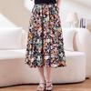Женская шифоновая юбка А-силуэта с цветочным принтом - стильное летнее прикрытие с эластичной талией