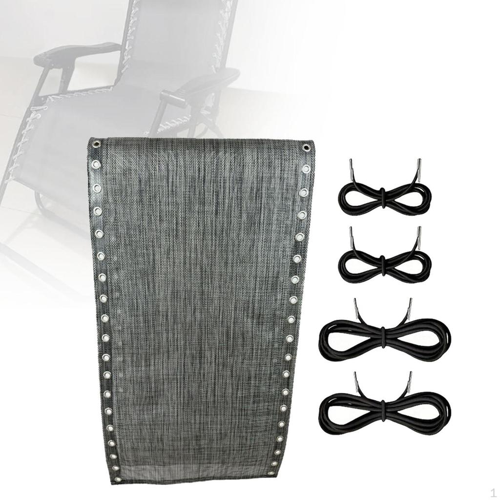 Chair Replacement Fabric Folding Lounge Repair Cloth Breathable with 4Pcs Cords