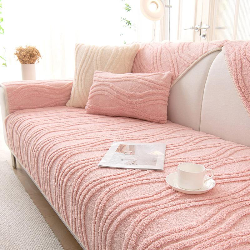 Мягкий и толстый чехол для диванной подушки на зиму - Современный простой и нескользящий дизайн - Чехол для сиденья дивана