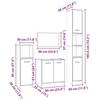 VidaXL Ensemble de meubles de salle de bain 4 pcs Sonoma gris 3154404