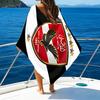 1pc Al Ahly FC Beach Towel, Beach and Seaside Swimming Pool Equipment, Fashion Pattern, Rectangular, Travel Essentials