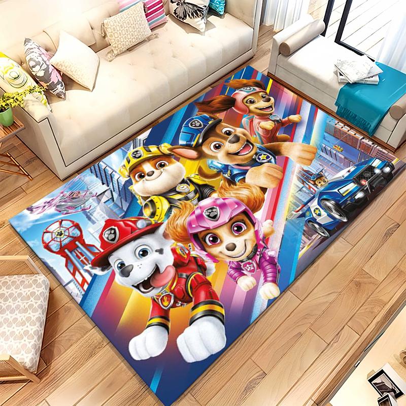 Cute P-Patrol Dog Cartoon Living Room Non-Slip Area Rug Soft Carpet for Bedroom Kids Playroom Sofa,Home Decor Doormat Gift