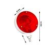 2Pcs 24V Bulbs 4" Round Double Face Turn Signal Lights White Red Pedestal Lights, Truck Trailer Lights RV Fender Stop Turn Light