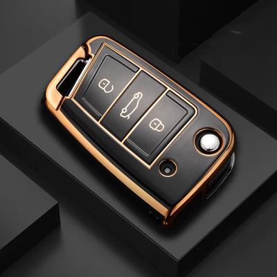 Новый чехол для ключей из ТПУ для VW Volkswagen Golf 7 MK7 Tiguan MK2 для Seat Ateca Leon FR Ibiza Skoda Octavia Kodiaq
