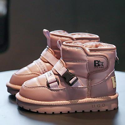 Осенне-зимние модные детские плюшевые и толстые спортивные повседневные теплые ботинки