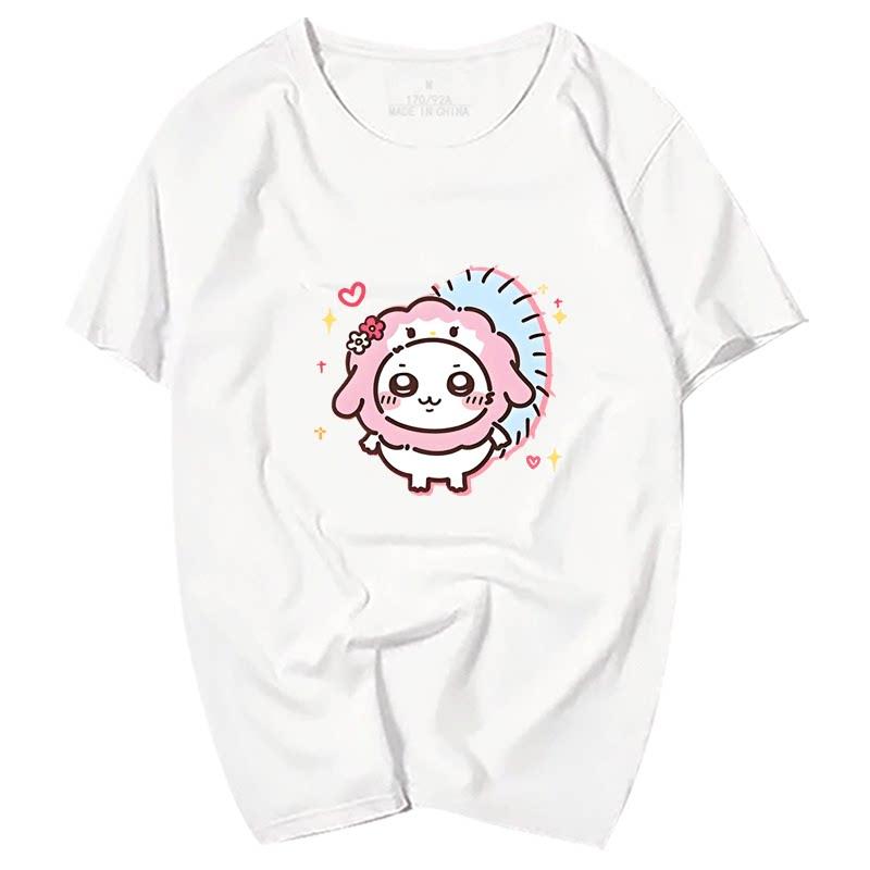 Chiikawa Japanese CartoonStyle Graphic TShirt Summer Cotton Unisex Couple Casual ShortSleeve Streetwear Gift Daily Top