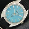 INDIAN VINTAGE HMT KOHINOOR HAND-WINDING MENS TURQUOISE BLUE WATCH A440979-4 HT-a440979