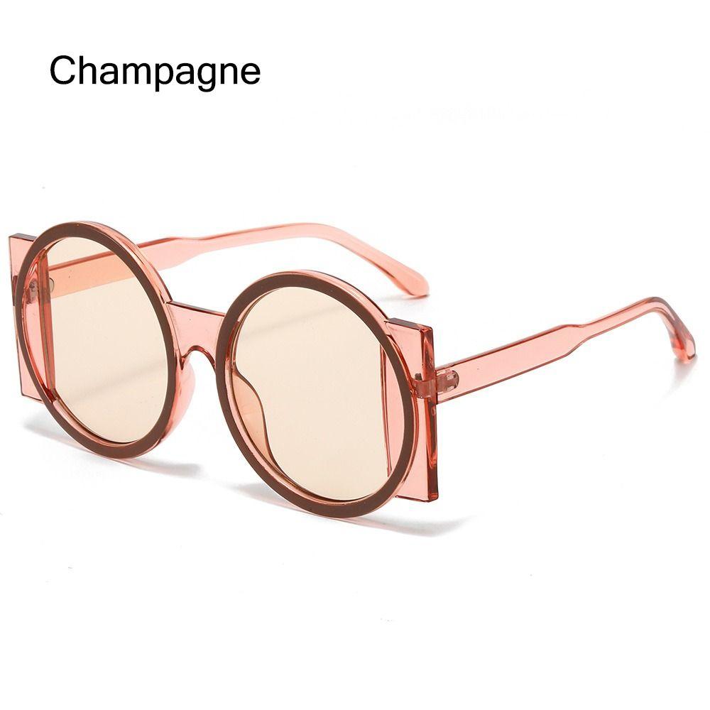 Unique Round Sunglasses UV400 Y2K Eyewear Trendy Contrast Color Shades for Women & Men