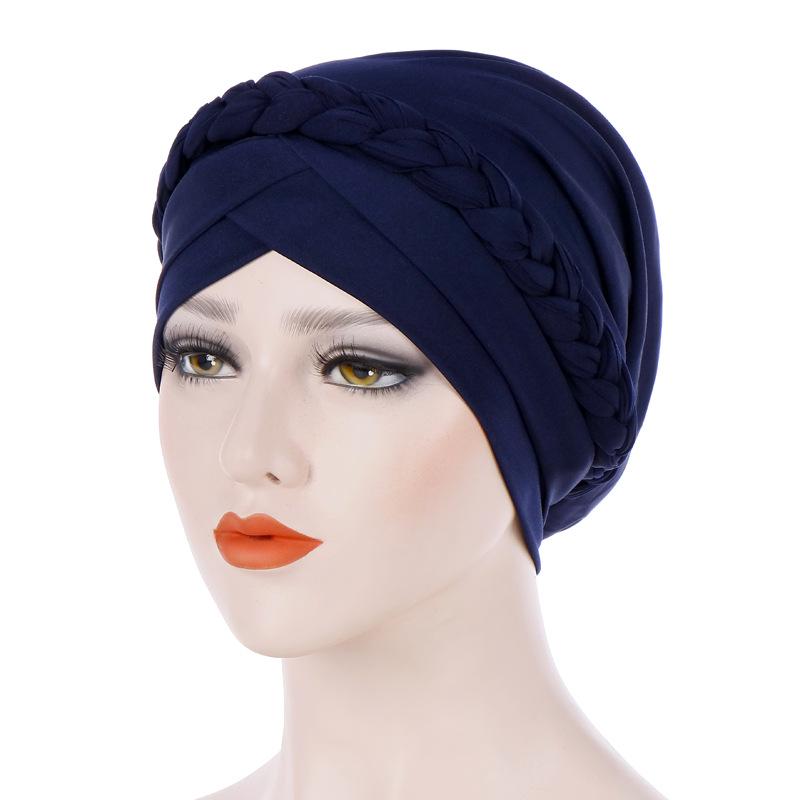 1pc Solid Color Women Multi-Purpose Headband for All Seasons,Two Strands of Mulberry Silk Braid Headscarf for Outdoor Activities