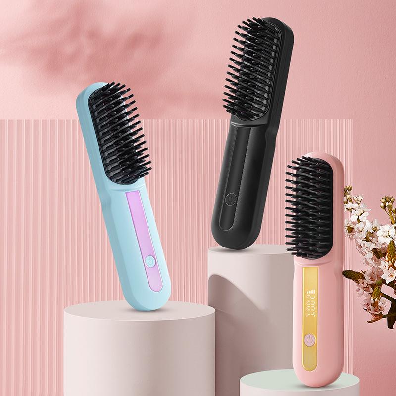 Беспроводной двухцелевой выпрямитель для волос и щипцы для завивки — портативный, маломощный, идеально подходит для студентов.