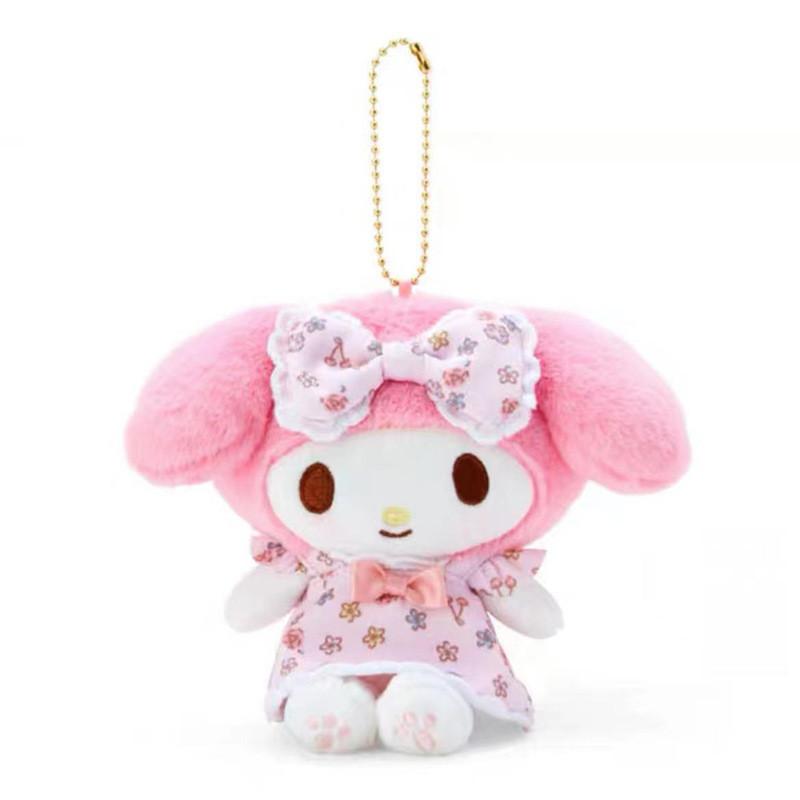 Очаровательное платье с цветочным принтом Куроми, плюшевая вешалка Sanrio, новый японский стиль, коллекционное